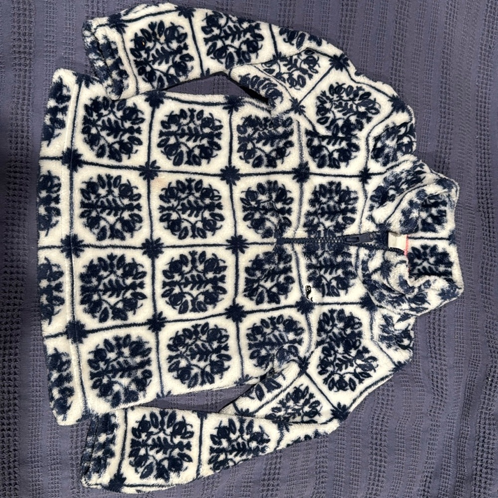 Half zip fuzzy top